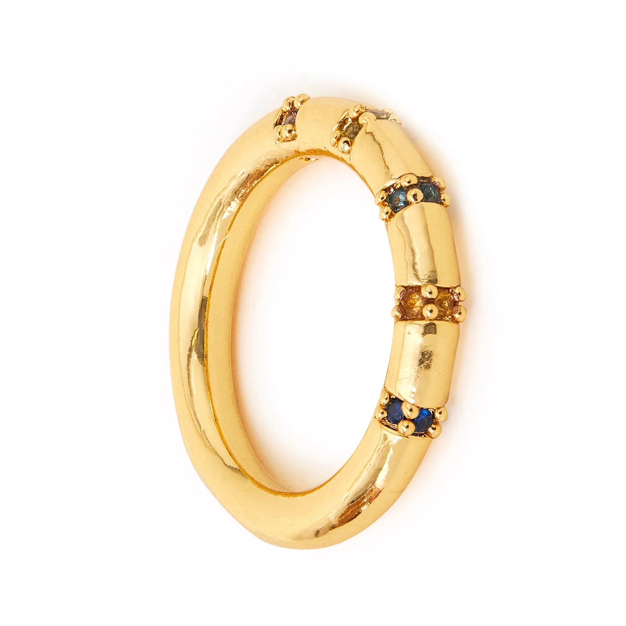 Real Gold-Plated Bamboo Ring Gold-Medium