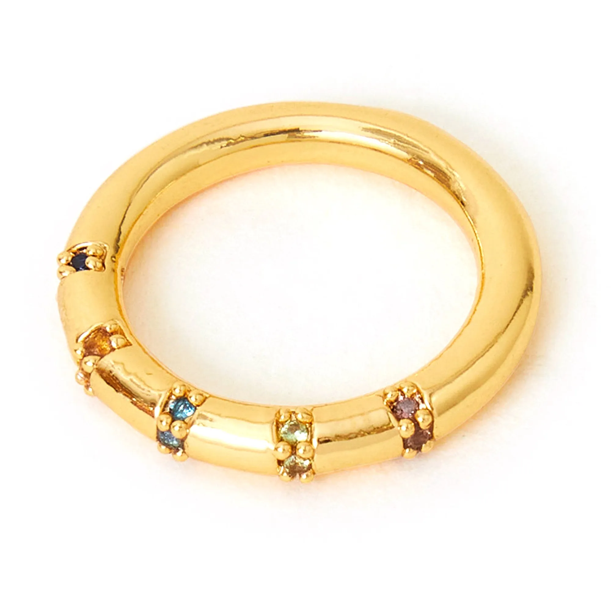 Real Gold-Plated Bamboo Ring Gold-Medium