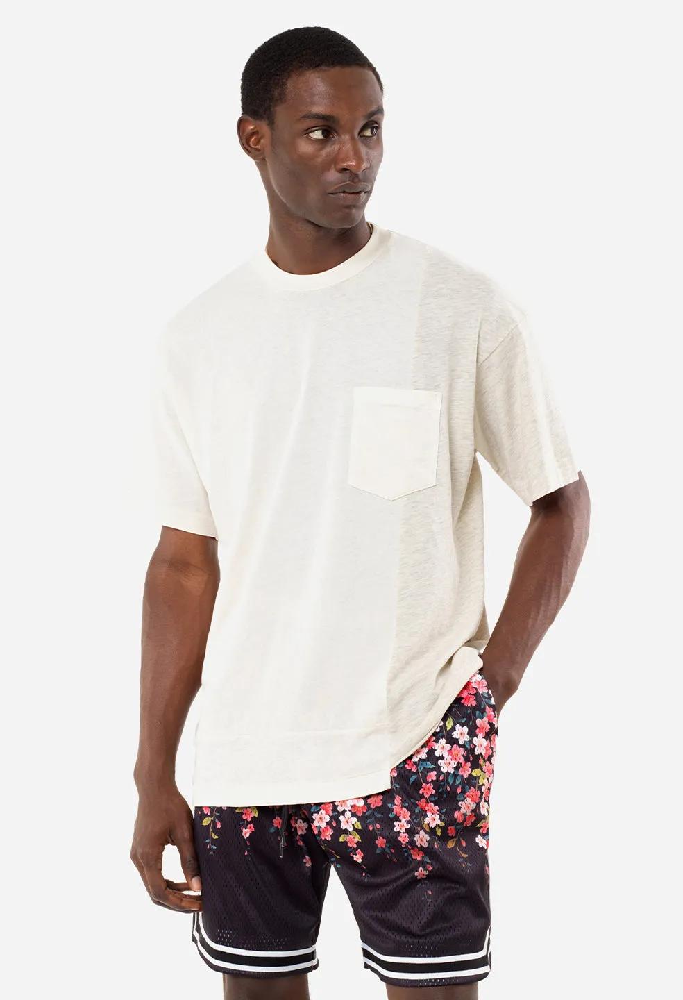 Reconstructed Lucky Pocket Tee / Washed Ivory