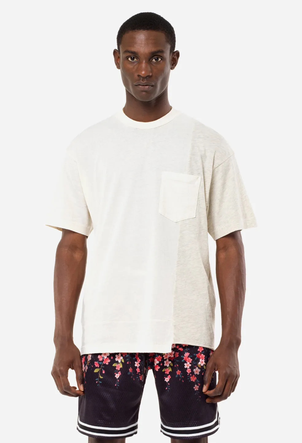 Reconstructed Lucky Pocket Tee / Washed Ivory