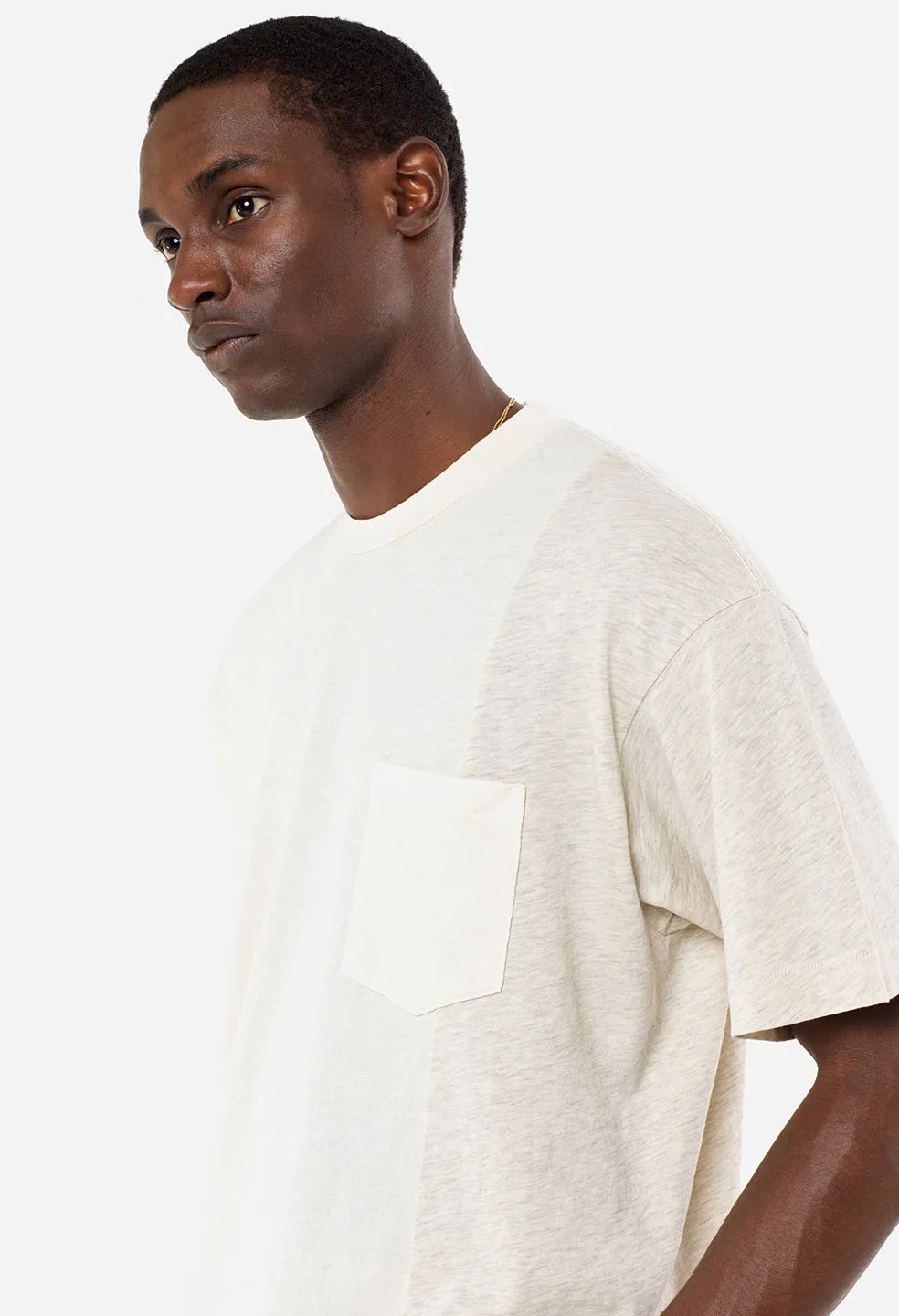 Reconstructed Lucky Pocket Tee / Washed Ivory