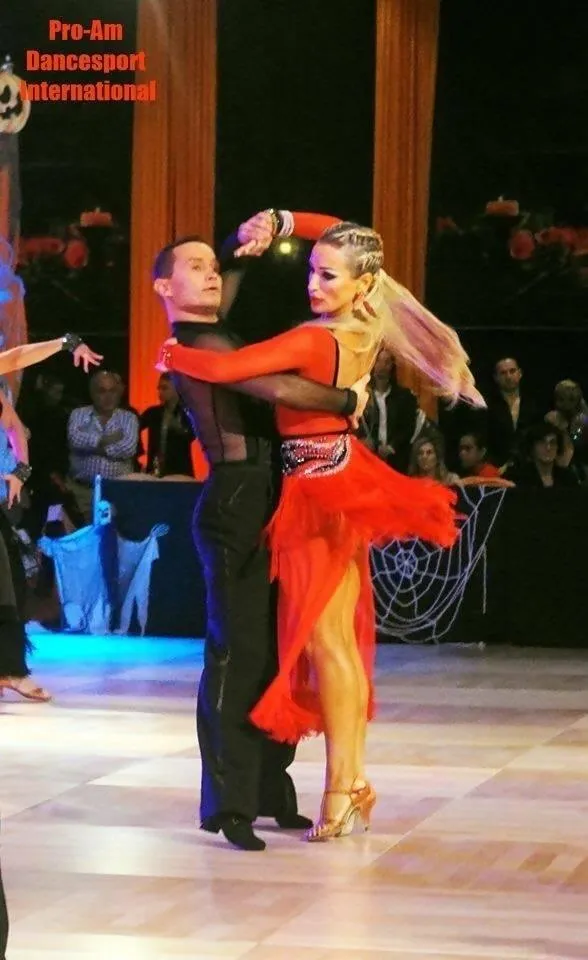 Red See Through Latin Dress