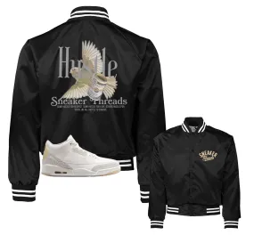 Retro 3 Craft Ivory Fly Hustle Satin Jacket