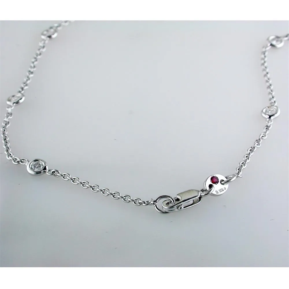 Roberto Coin Diamonds by the Inch 15 Diamonds Station Necklace