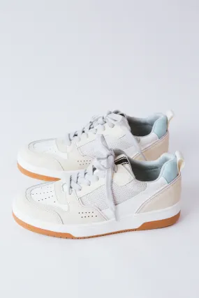 Romi Low Top 80s Inspired Sneaker, Beige | ShuShop