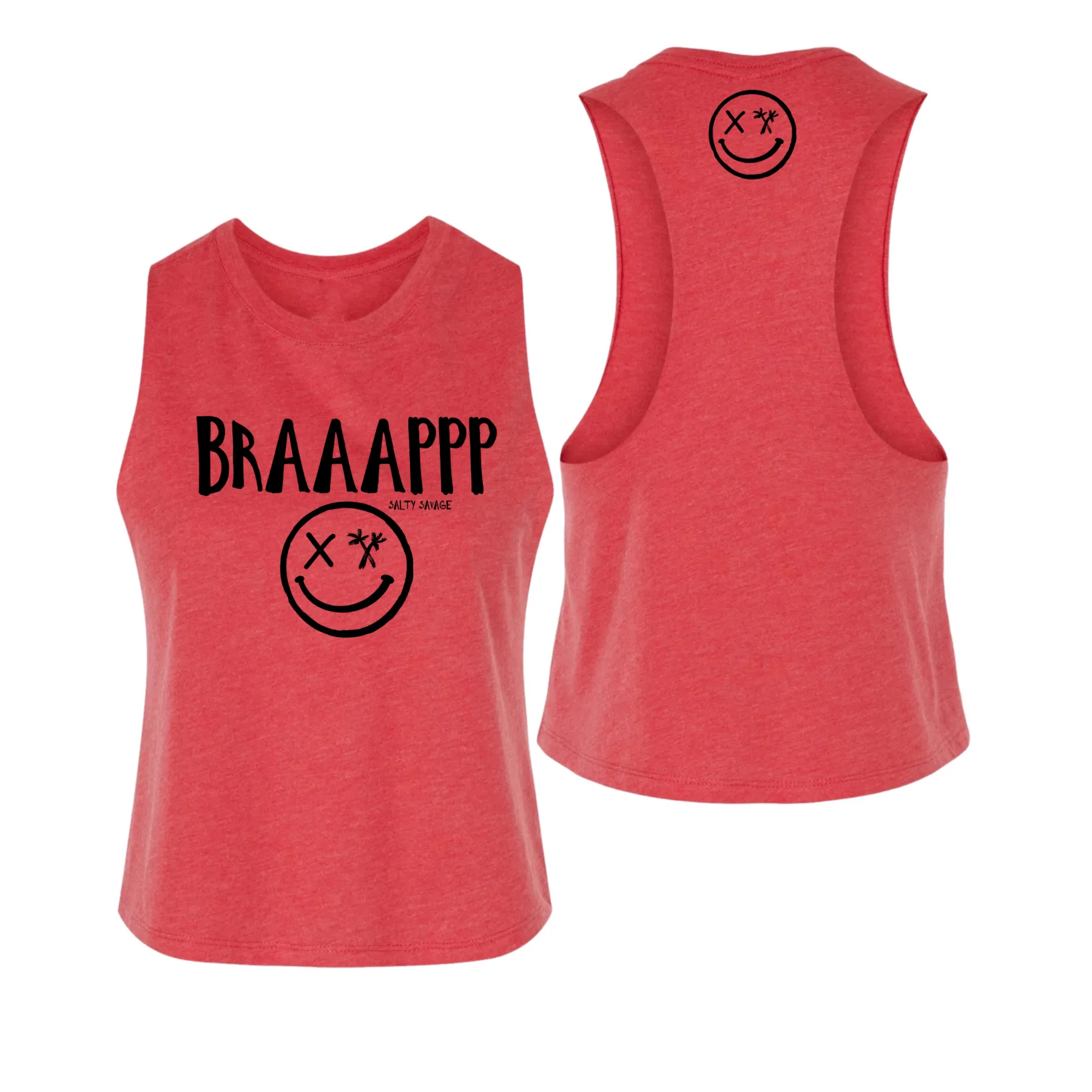 Salty Savage Ladies "BRAAAPPP" Flowy Crop Tank