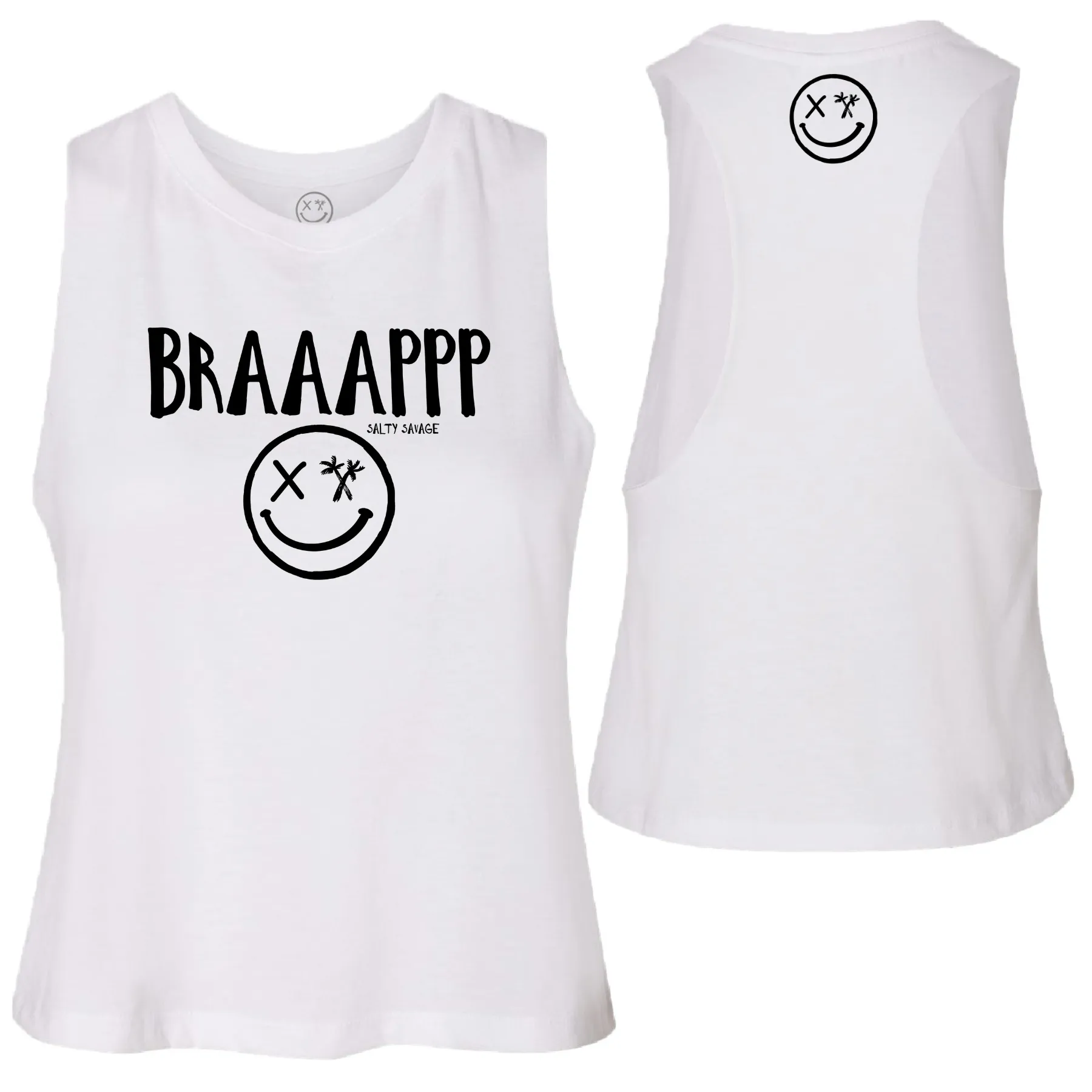 Salty Savage Ladies "BRAAAPPP" Flowy Crop Tank