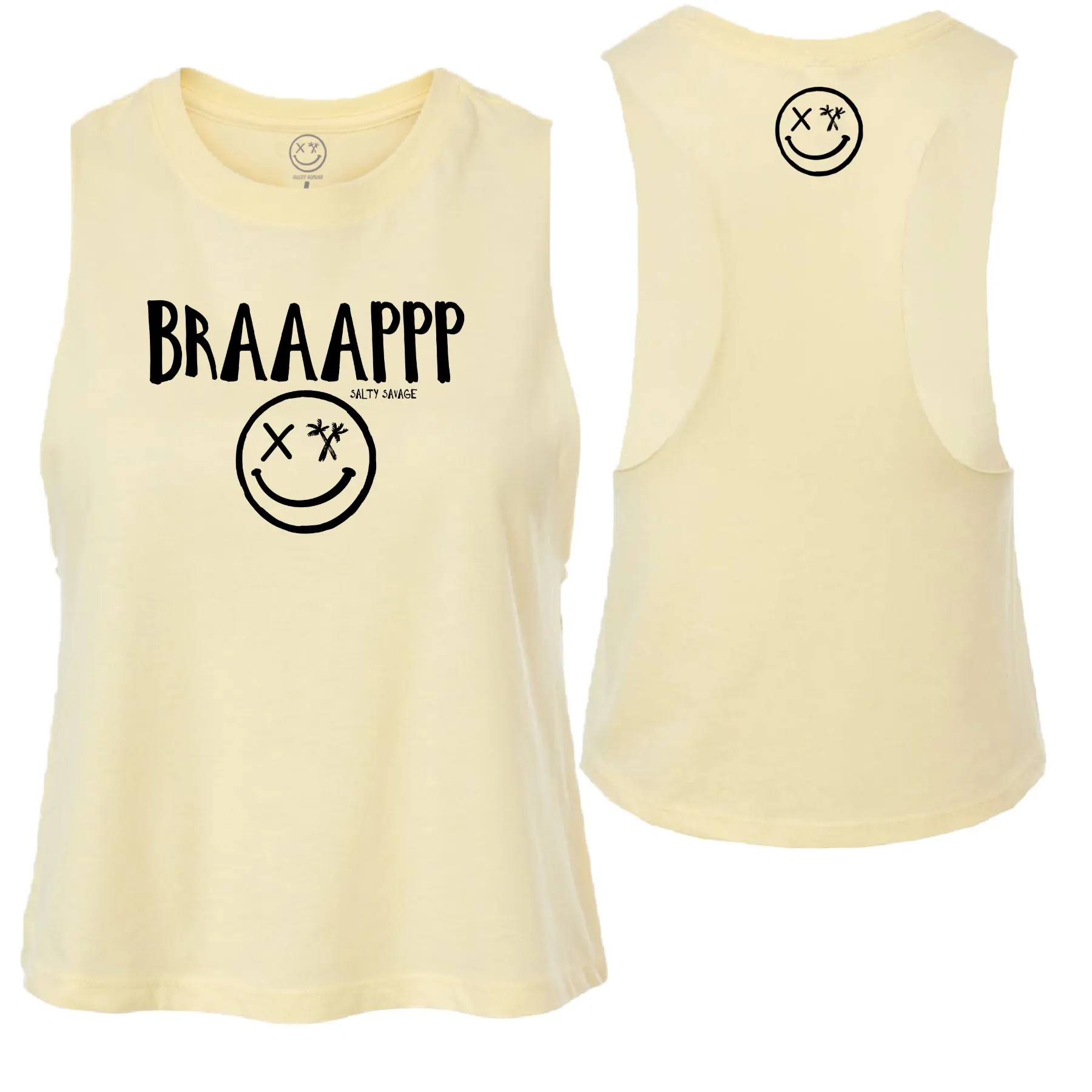 Salty Savage Ladies "BRAAAPPP" Flowy Crop Tank