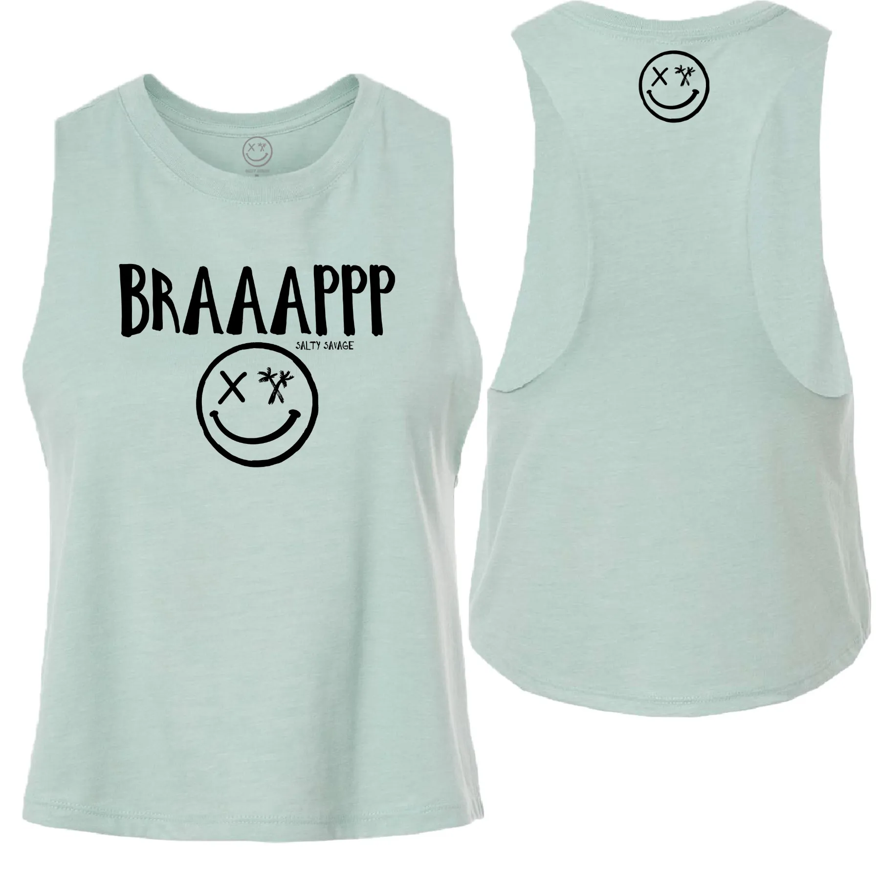 Salty Savage Ladies "BRAAAPPP" Flowy Crop Tank