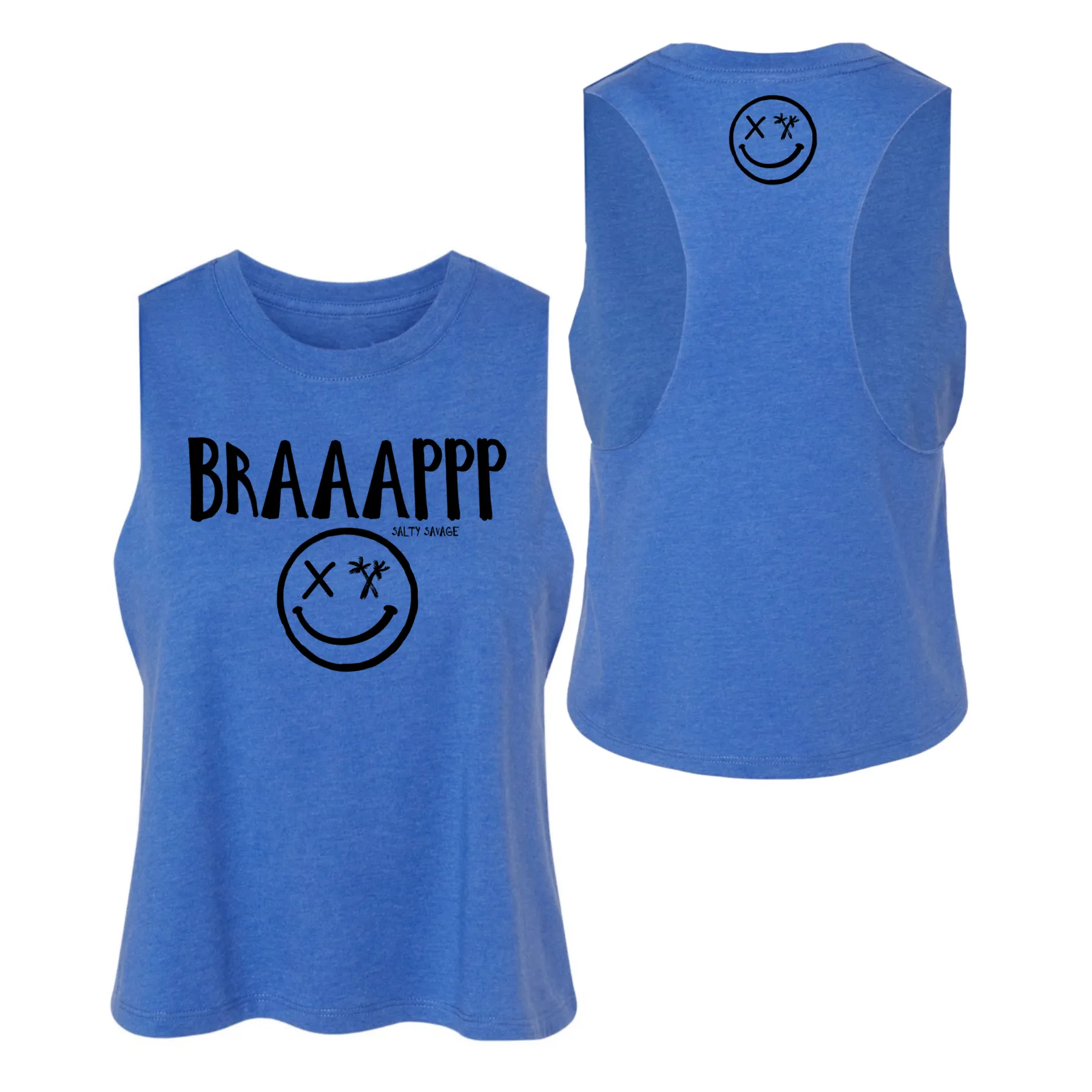 Salty Savage Ladies "BRAAAPPP" Flowy Crop Tank