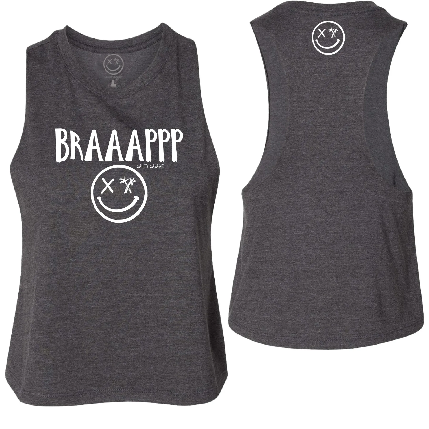 Salty Savage Ladies "BRAAAPPP" Flowy Crop Tank