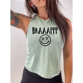 Salty Savage Ladies "BRAAAPPP" Flowy Crop Tank