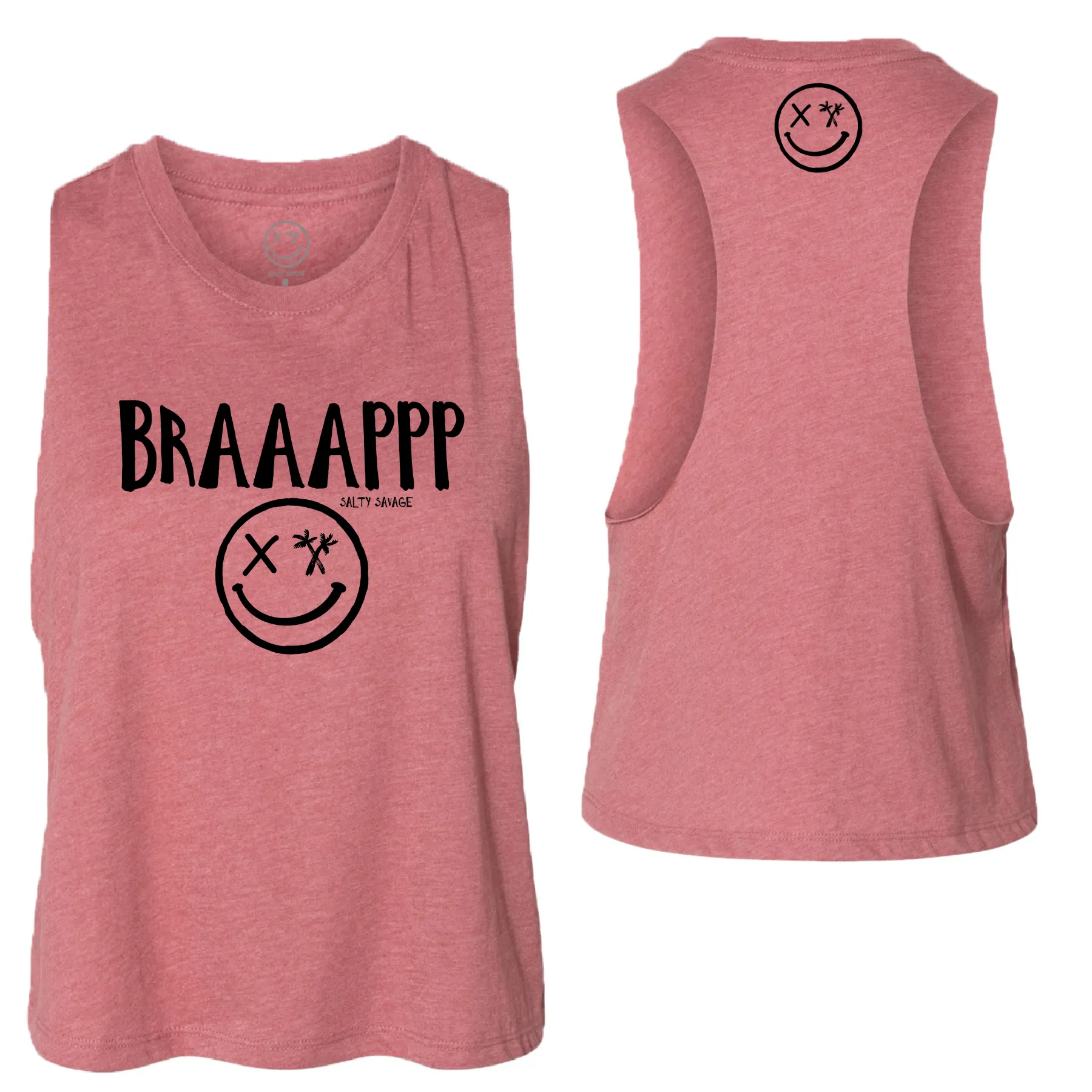 Salty Savage Ladies "BRAAAPPP" Flowy Crop Tank