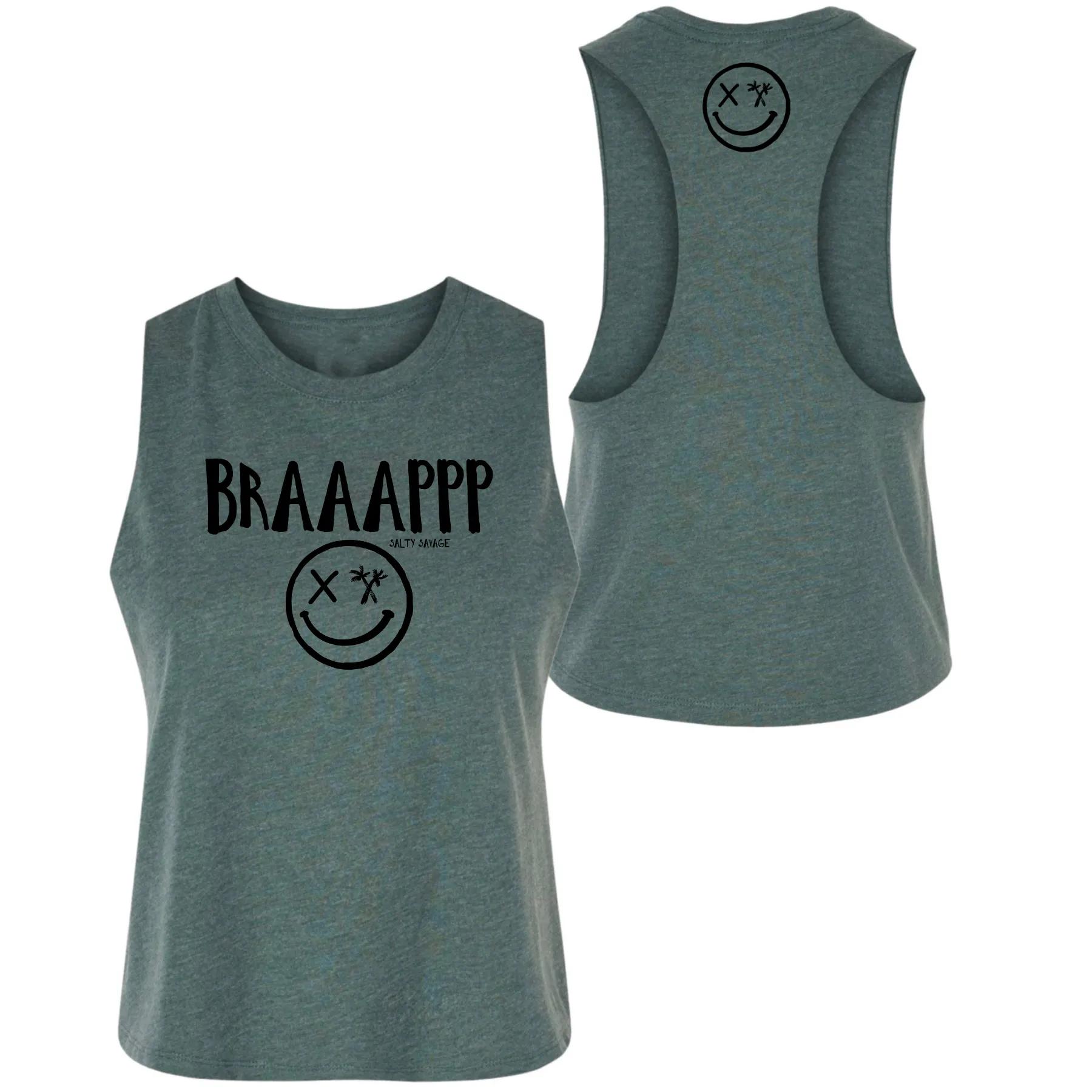 Salty Savage Ladies "BRAAAPPP" Flowy Crop Tank