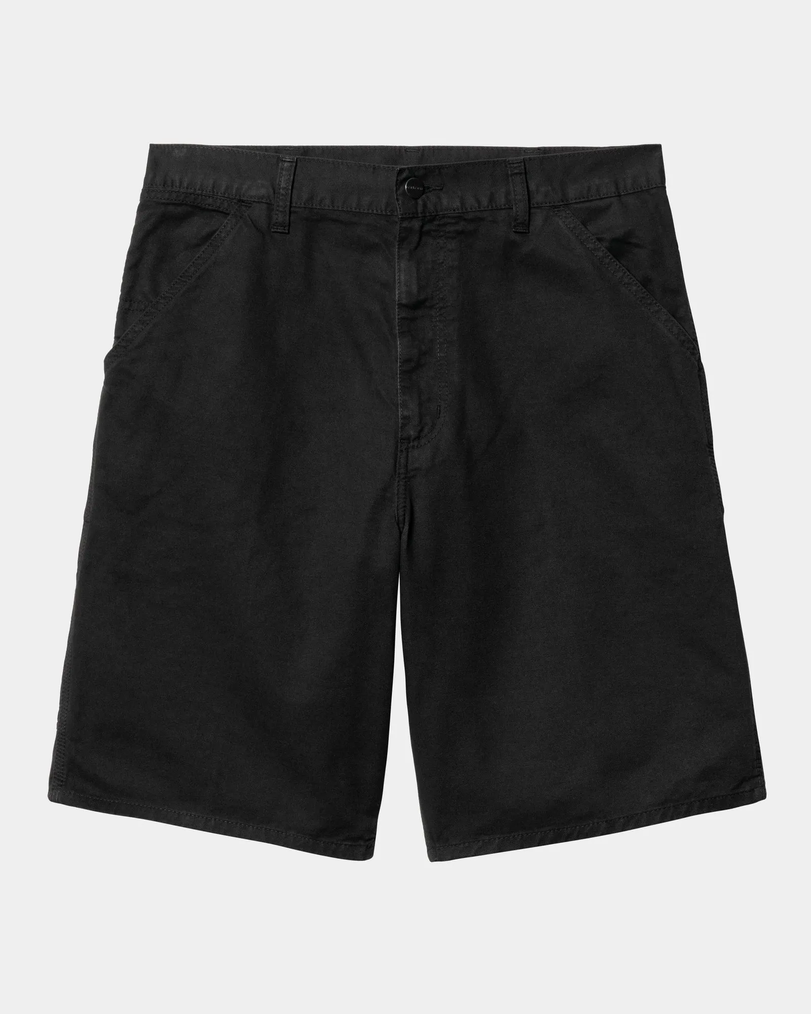 Single Knee Short - Drill | Black (garment dyed)