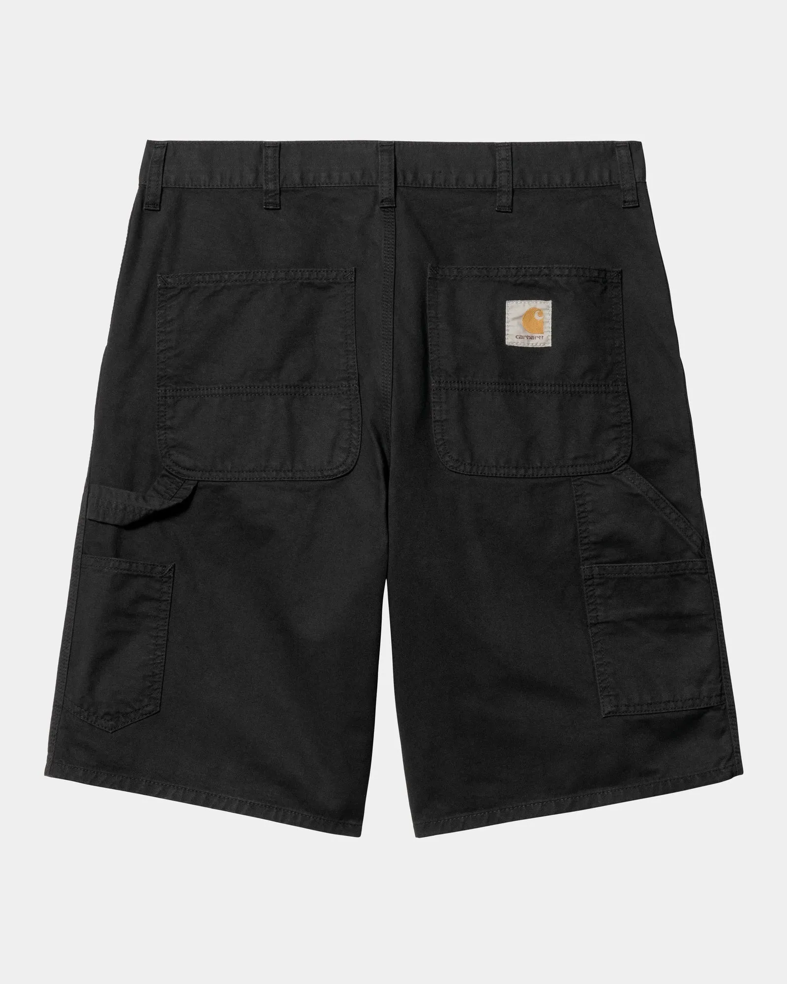 Single Knee Short - Drill | Black (garment dyed)