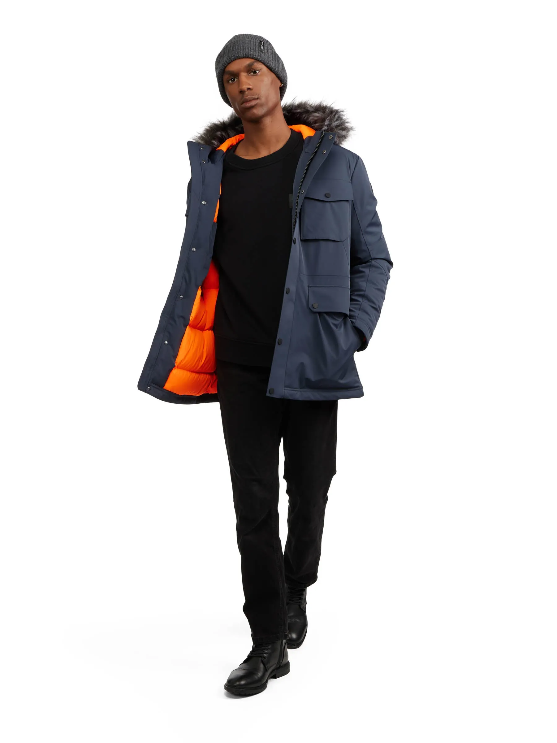 Soren Men's Parka w/Faux Fur Trim