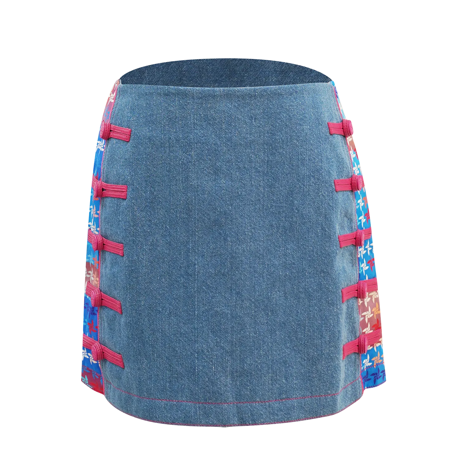 SPARKLE BY KAREN CHAN x  HK Heritage Museum【FRUITFUL HARMONY】Eco-Denim Mini Skirt (幸運風車)  (風調雨順)