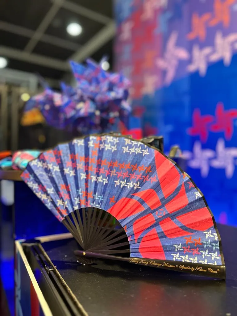 SPARKLE BY KAREN CHAN x  HK Heritage Museum【FRUITFUL HARMONY】【JUNK PARTY】Folding Fan (幸運風車)  (風調雨順)