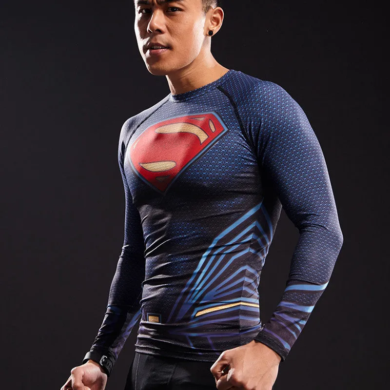 SUPERMAN Compression Shirt for Men (Long Sleeve)