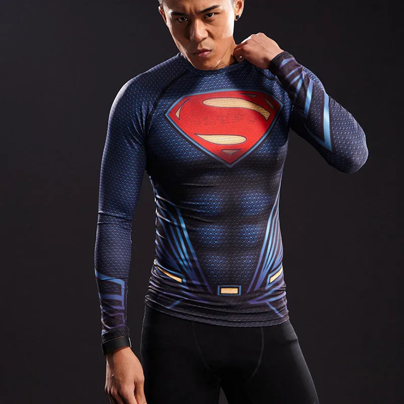 SUPERMAN Compression Shirt for Men (Long Sleeve)