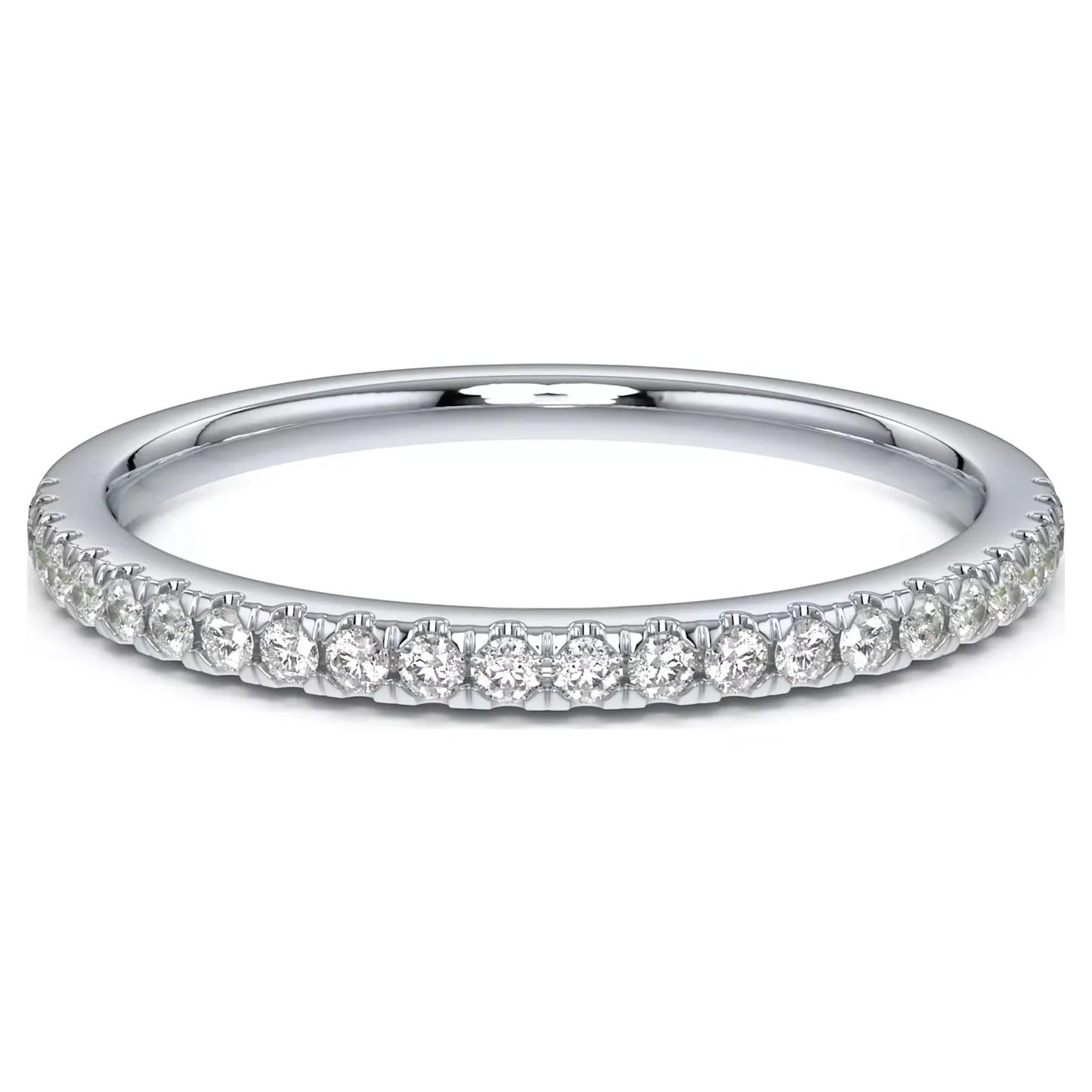 Swarovski Eternity Diamond Band Ring 14K White Gold .16 carats