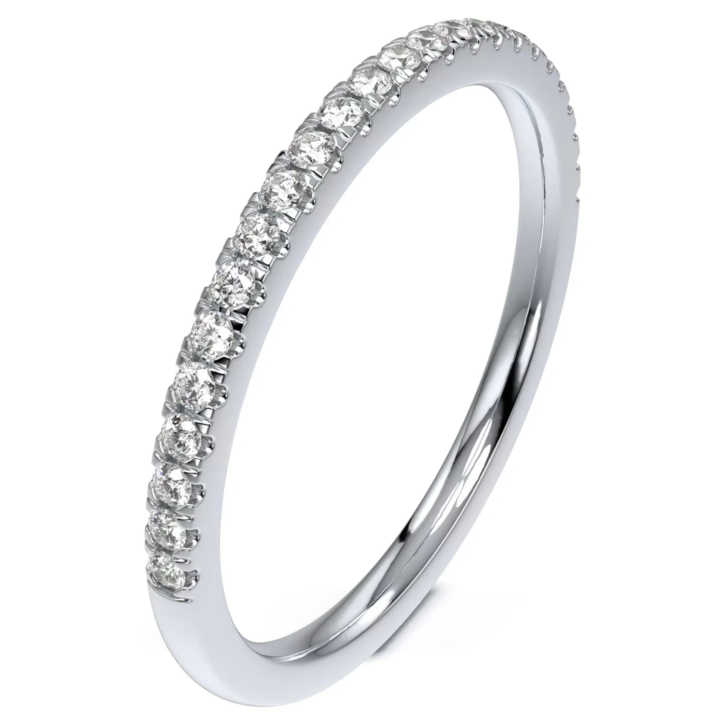 Swarovski Eternity Diamond Band Ring 14K White Gold .16 carats