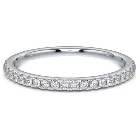 Swarovski Eternity Diamond Band Ring 14K White Gold .16 carats