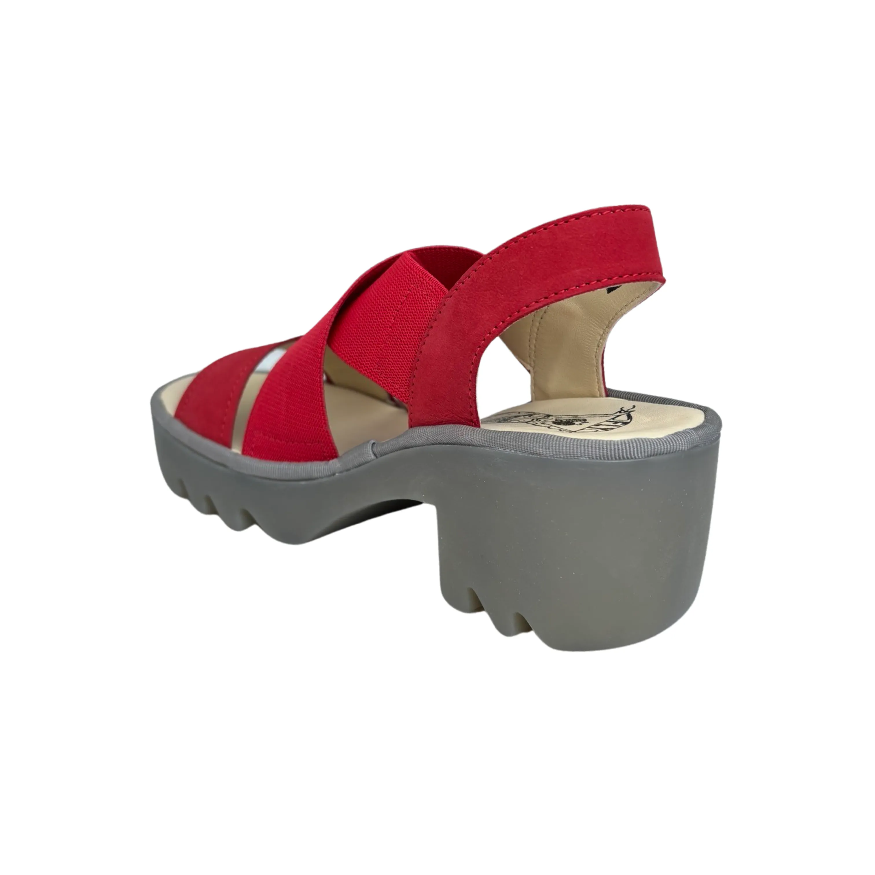 TAJI502 Lipstick Red Crossover Sandal