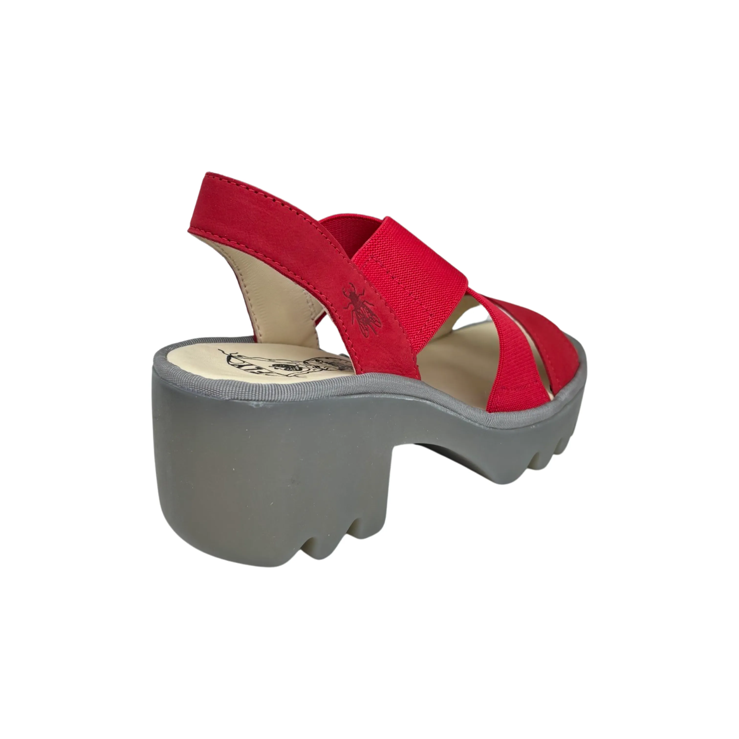 TAJI502 Lipstick Red Crossover Sandal