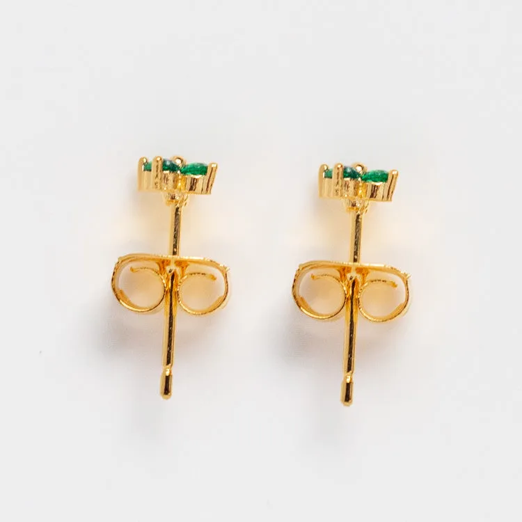 Teeny Tiny Emerald Cluster Studs