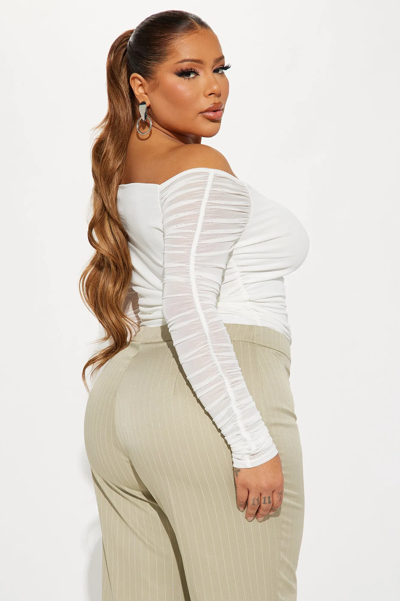 The Finer Things Mesh Bodysuit - Ivory