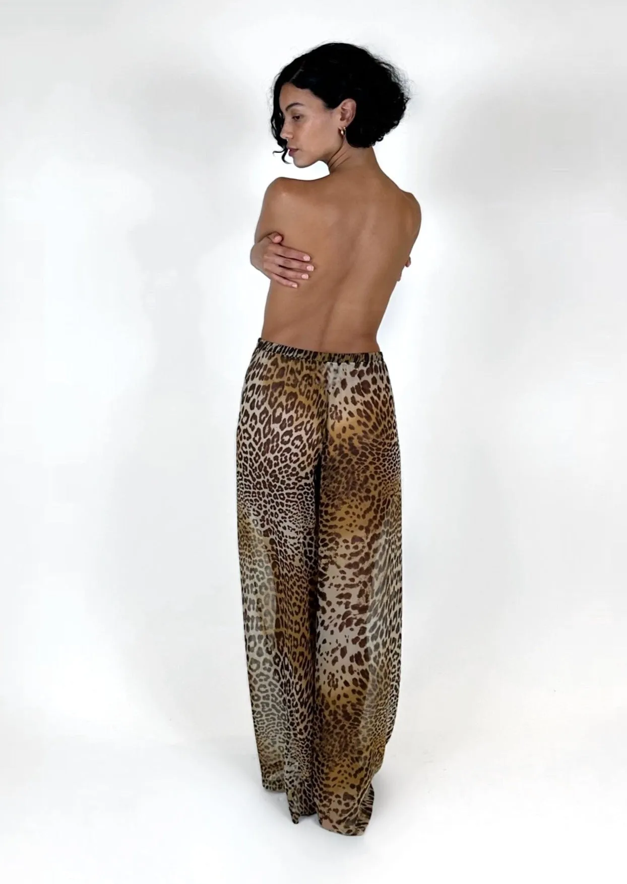 Try Pants in Leopard Silk Chiffon