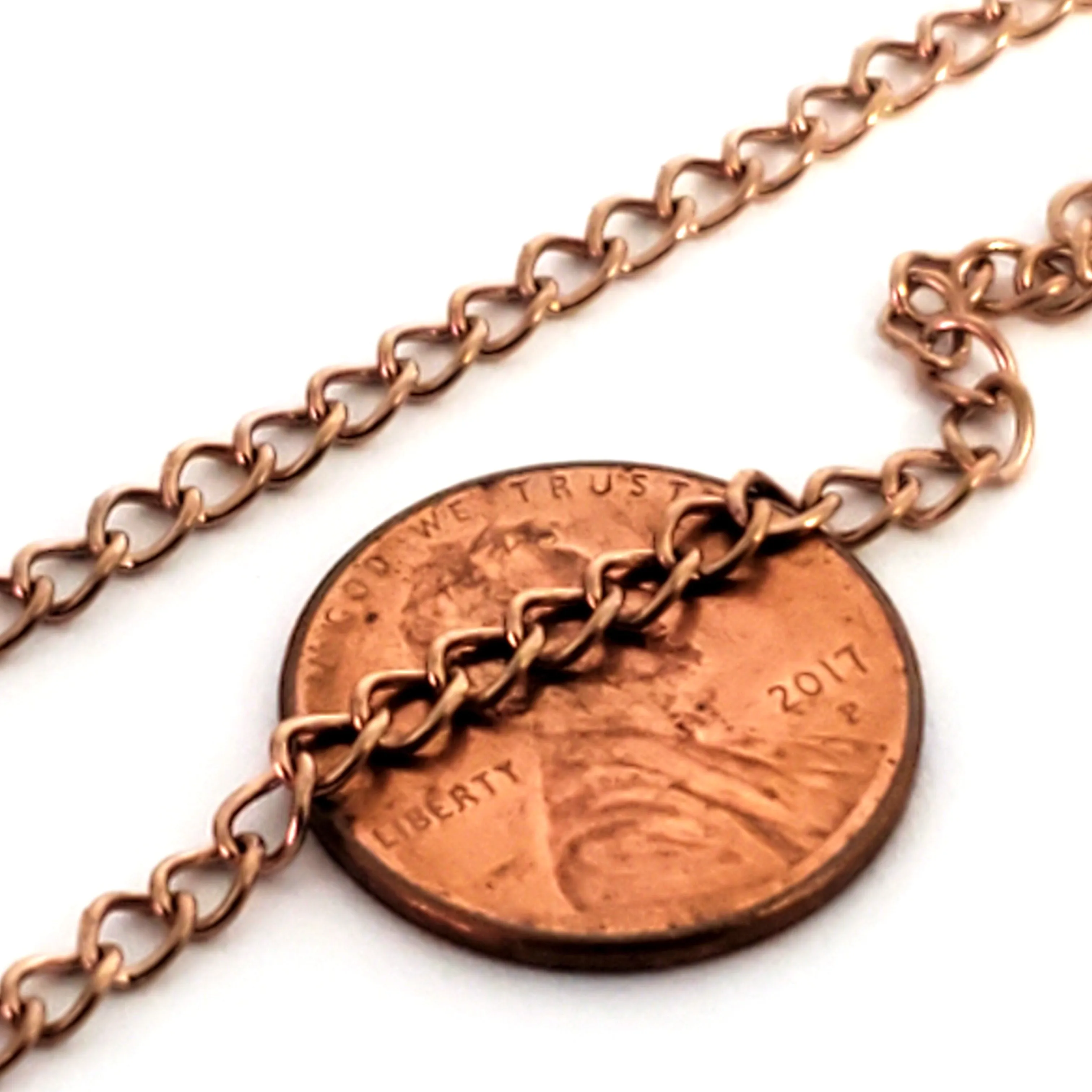 Twist Chain, Rose Gold Stainless Steel Soldered Links, 3x4x0.5mm, 25 Meters Spooled, #1925 RG