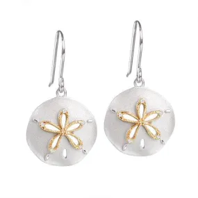 Two-Tone Ocean Isle Sand Dollar Earrings