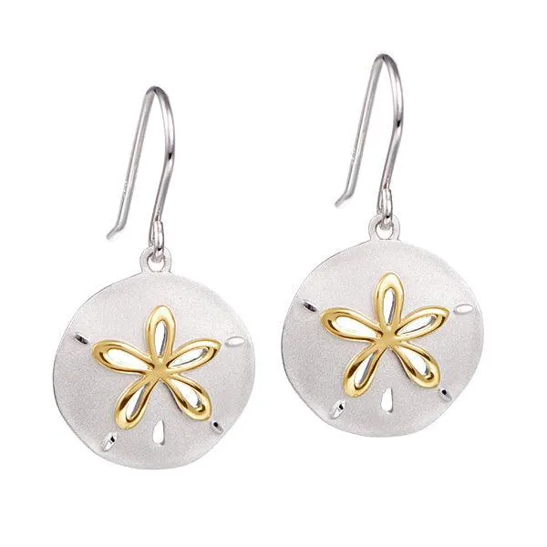 Two-Tone Sand Dollar Earrings