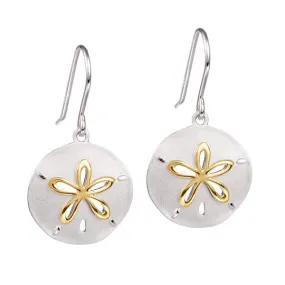 Two-Tone Sand Dollar Earrings