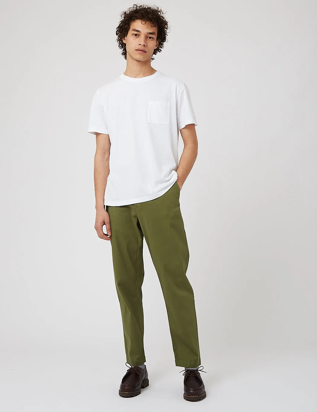 Universal Works Military Chino (Fine Weave Cotton) - Olive