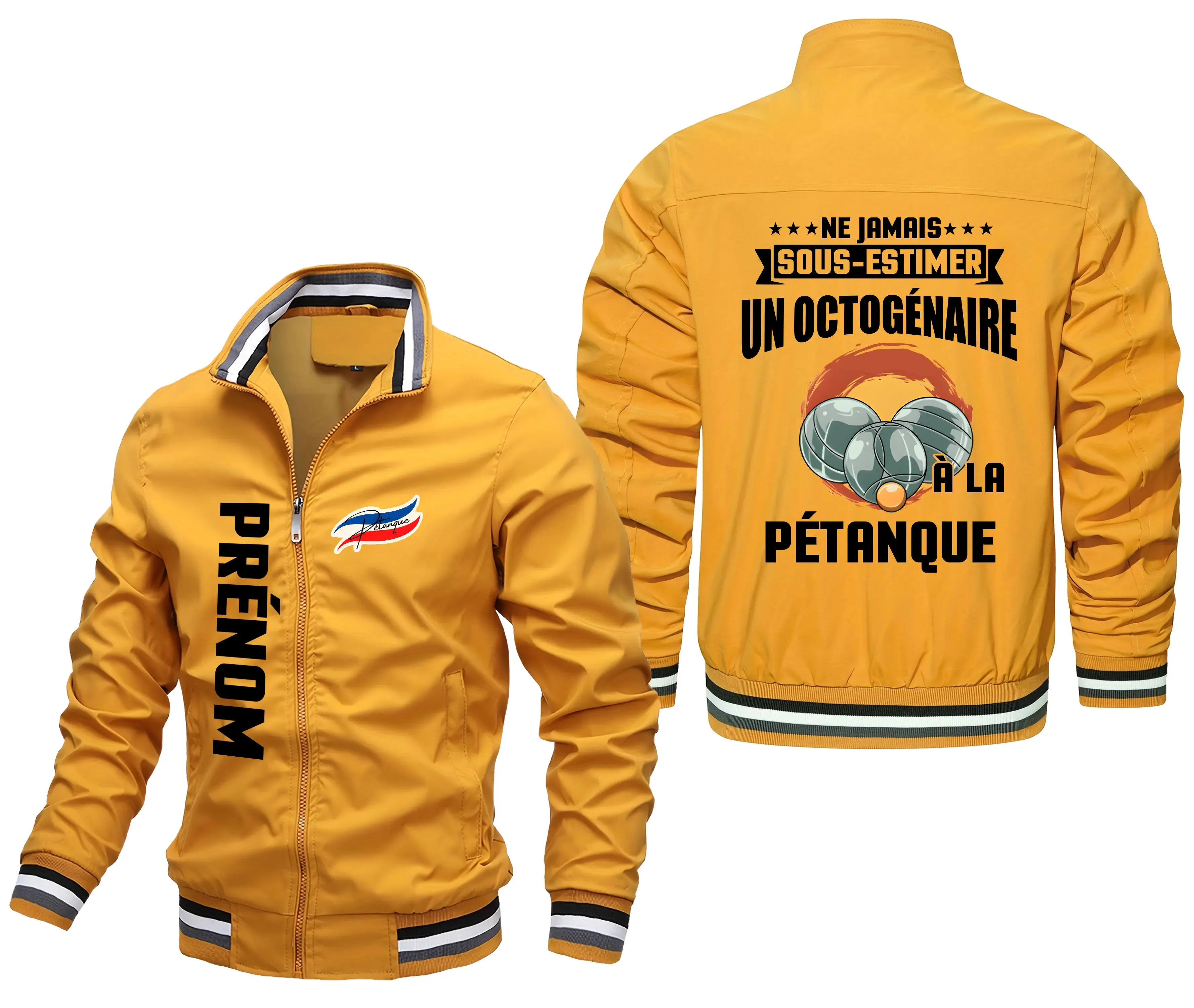 Veste De Sport Pétanque Personnalisée, Ne Jamais Sous Estimer Un Octogénaire  La Pétanque - CT29092362