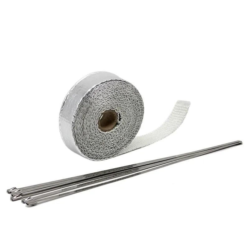 ZSDTRP 5/10/15M Car Moto Heat Shield Wrap Turbo Exhaust Heat Tape Wrap Pipe Wrap Shields Manifold Header Insulation Cloth Roll